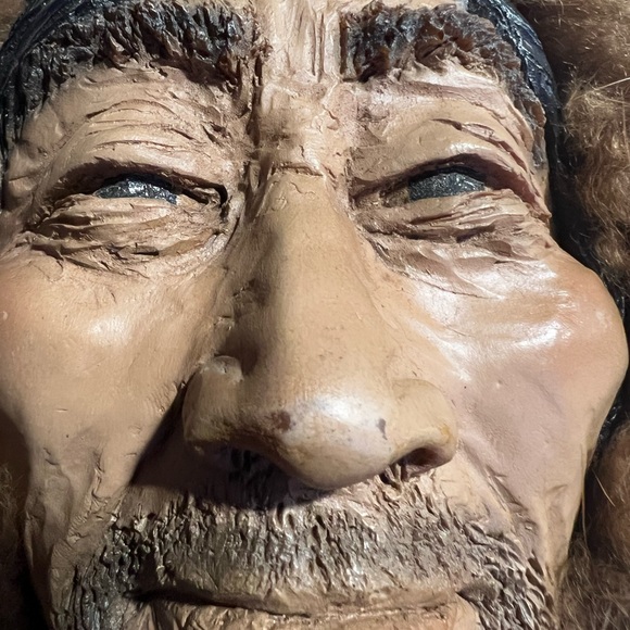 Vintage Alaskan Inuit Eskimo Man Fur Trimmed Art Face Mask - Picture 5 of 8